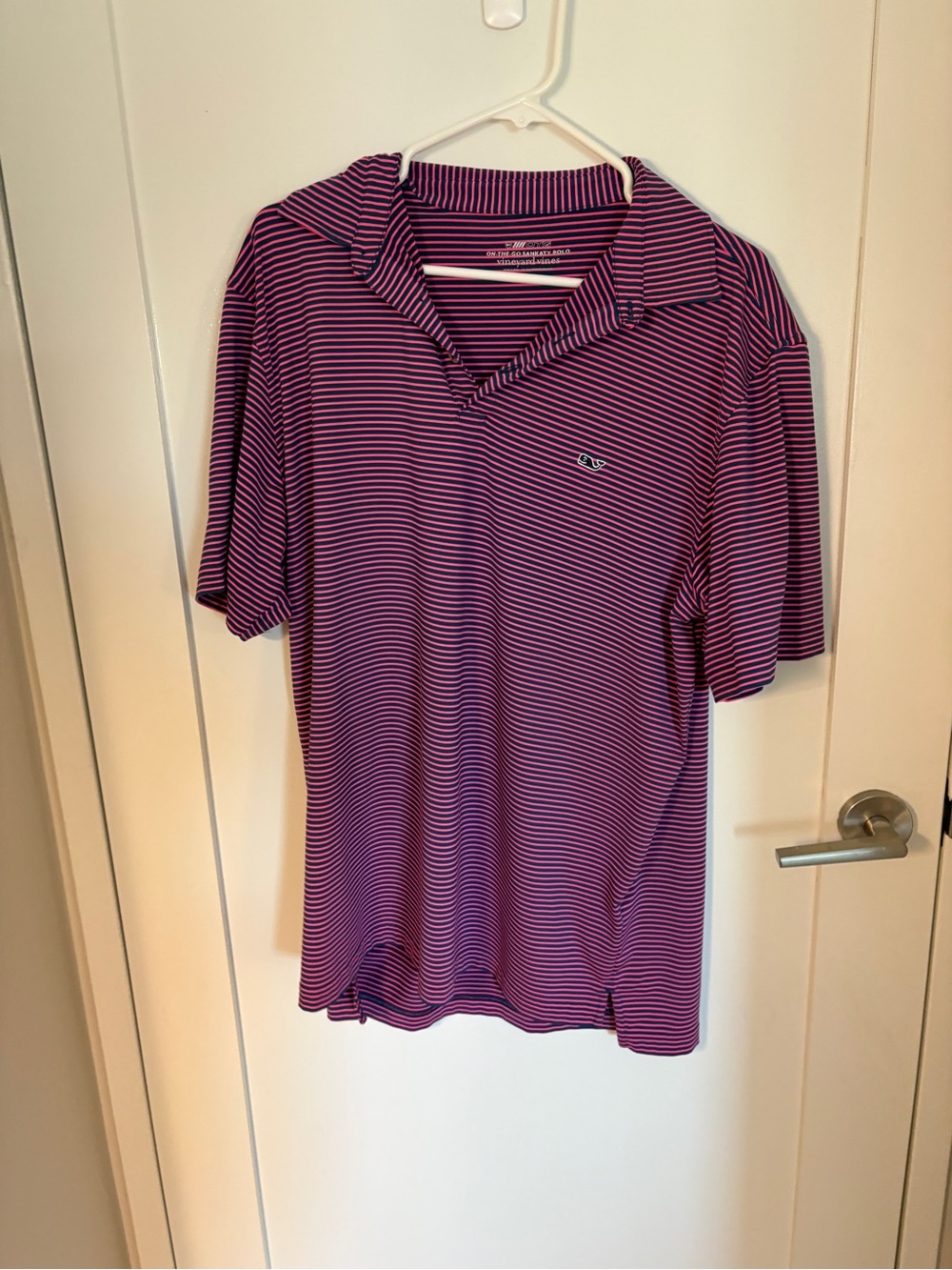 Vineyard Vines Purple Striped Polo